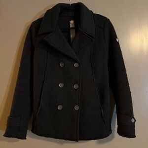 From Italy: Women's Black Double-Breasted Jacket